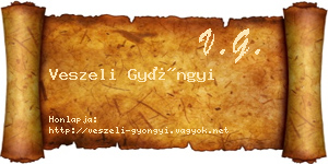 Veszeli Gyöngyi névjegykártya